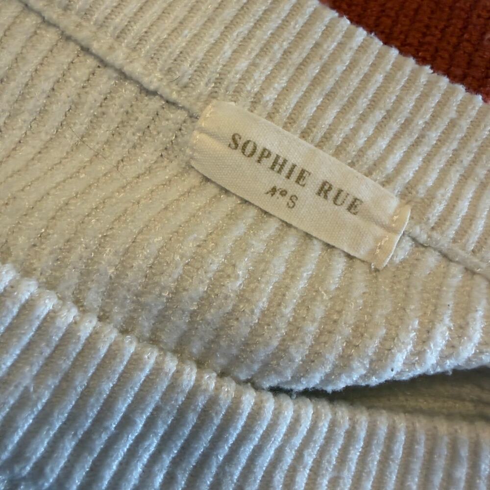Sophie Rue Color Block Cable Knit Ribbed Sweater Small - Picture 5 of 5